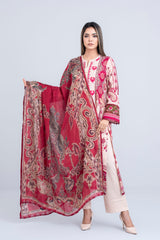 Ready-to-wear Three Piece Lawn with Silk Dupatta