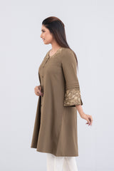 Georgette Jacquard Embroidered Ethnic Kurta - One Piece