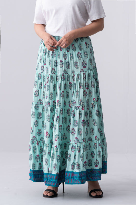 Reactive Printed Cotton Ethnic Skirt