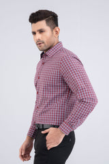 Slim Fit Checkered Templeton Formal Shirt