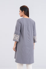 Georgette Jacquard Embroidered Ethnic Kurta - One Piece