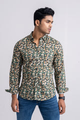 Digital Print Camouflaged Casual Shirt