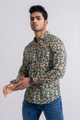 Digital Print Camouflaged Casual Shirt