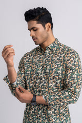 Digital Print Camouflaged Casual Shirt