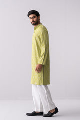 Regular Fit Cotton Semi-Formal Panjabi