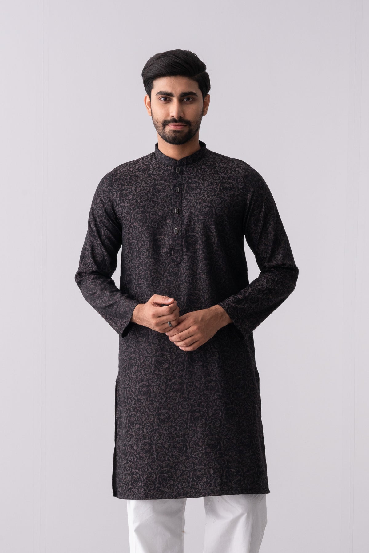 Regular Fit Jacquard Semi-Formal Panjabi