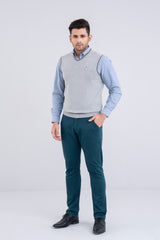 Sleeveless Solid Sweater Vest