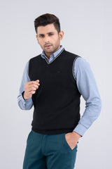 Sleeveless Solid Sweater Vest