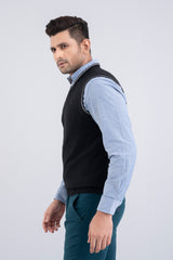 Sleeveless Solid Sweater Vest