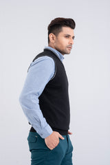 Sleeveless Solid Sweater Vest