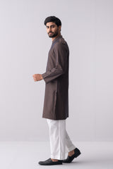 Slim Fit Jacquard Cotton Semi-Formal Panjabi