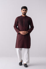 Regular Fit Cotton Semi-Formal Panjabi