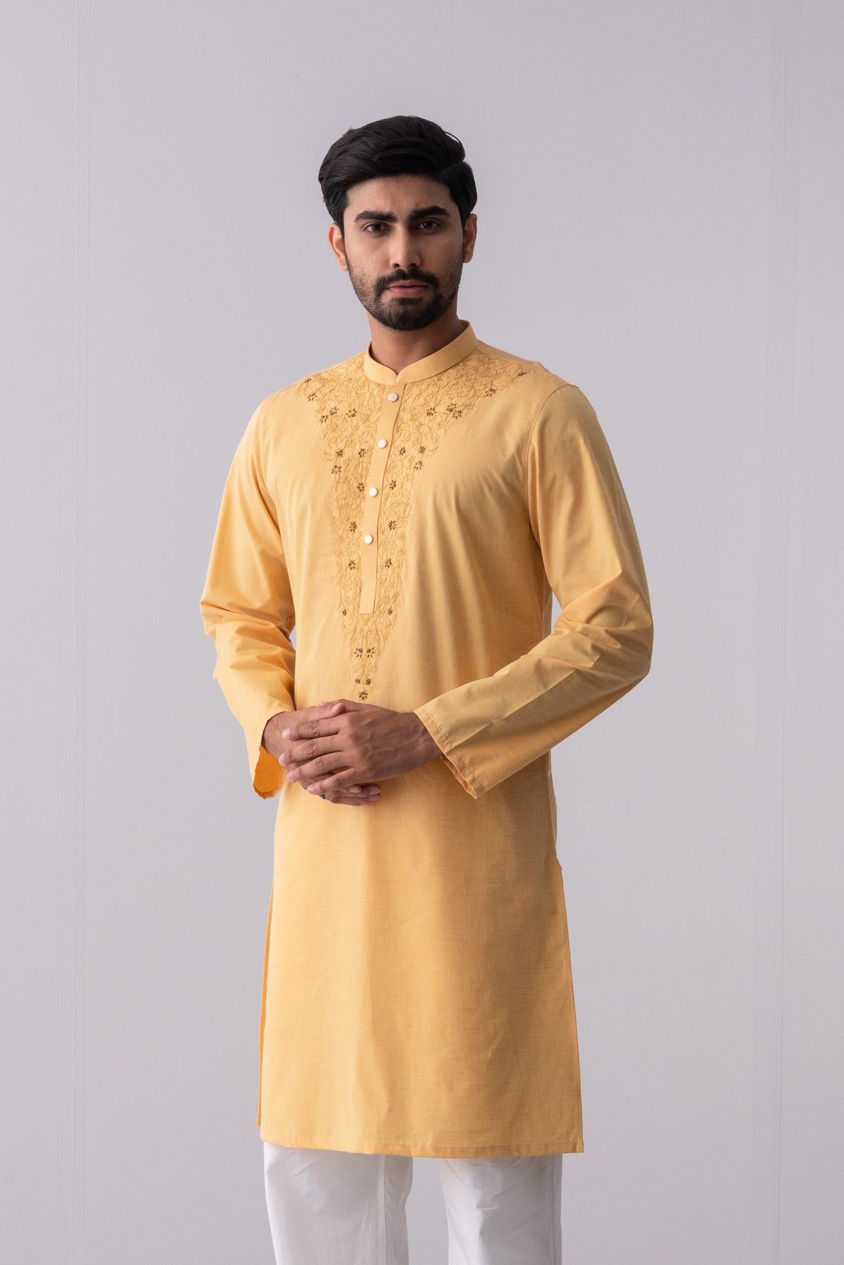 Slim Fit Cotton Semi-Formal Panjabi