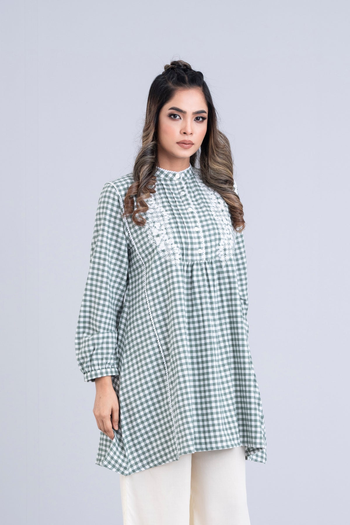 Short-Length Cotton Polyester Ethnic Kurti