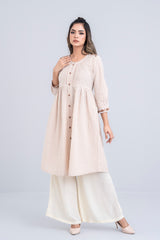 Long-Length Embroidered Ethnic Kurta - One Piece