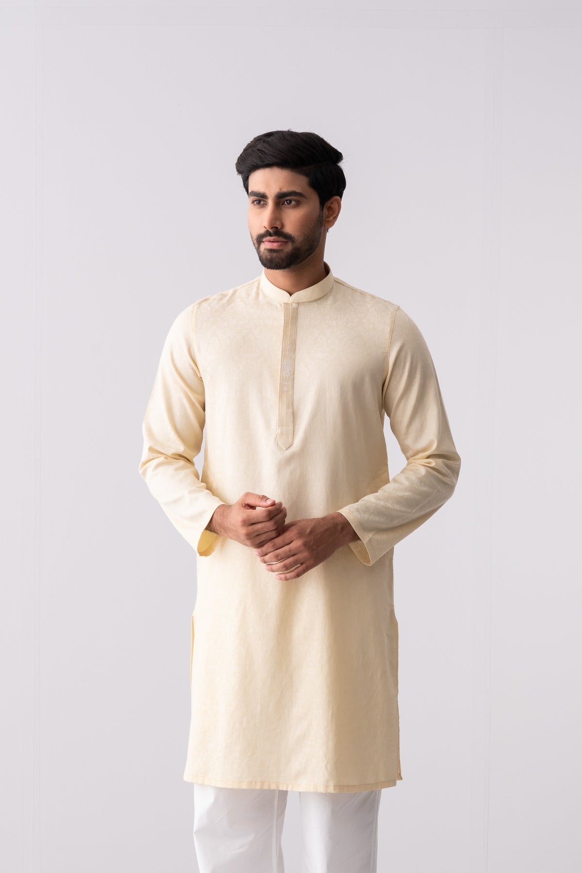 Regular Fit Embroidered Semi-Formal Panjabi