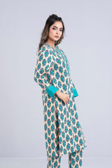 Printed Khaddar Two-Piece Ethnic Set