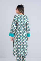 Printed Khaddar Two-Piece Ethnic Set