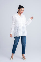 Georgette Mandarin Casual Shirt