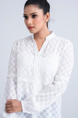 Georgette Mandarin Casual Shirt