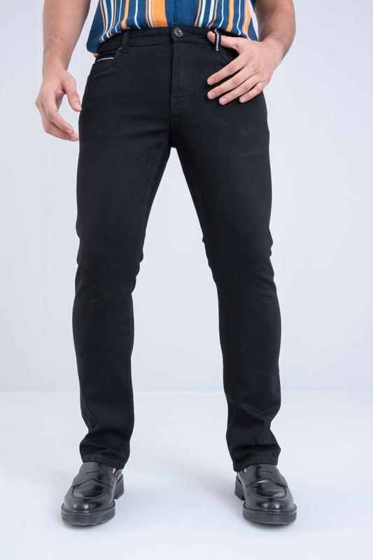 Straight Fit Black Selvedge Jeans