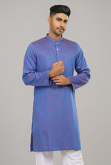 Regular Fit Semi-Formal Jacquard Panjabi