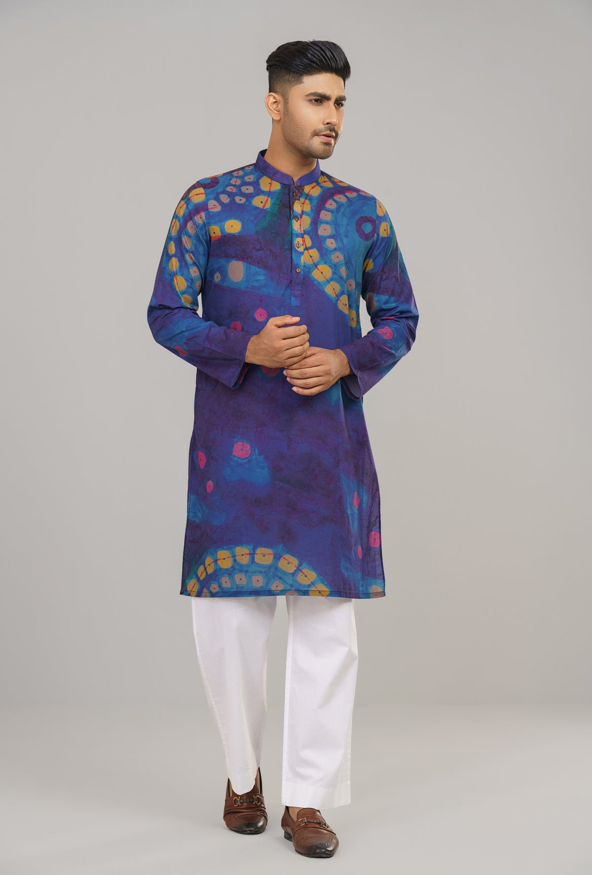 Regular Fit Printed Cotton Panjabi