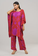 Allover Printed Kaftan-Style Two-Piece Ethnic Set