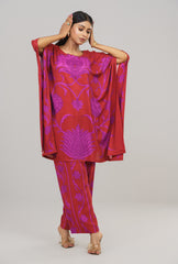 Allover Printed Kaftan-Style Two-Piece Ethnic Set