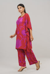 Allover Printed Kaftan-Style Two-Piece Ethnic Set