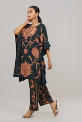 Allover Printed Kaftan-Style Two-Piece Ethnic Set