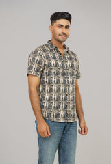 Allover Printed Slim Fit Casual Shirt