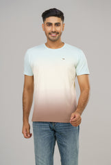 Triple Shade Over-Dye Ombre Finish T-Shirt