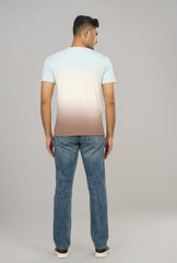 Triple Shade Over-Dye Ombre Finish T-Shirt