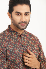 Men's Digital Printed Cotton Panjabi