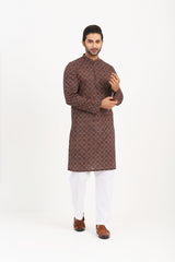 Men's Digital Printed Cotton Panjabi