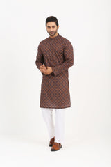 Men's Digital Printed Cotton Panjabi