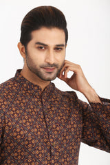 Men's Digital Printed Cotton Panjabi