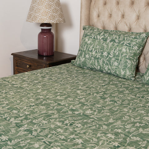 Bed Sheet - Foliage Green (Queen Size)